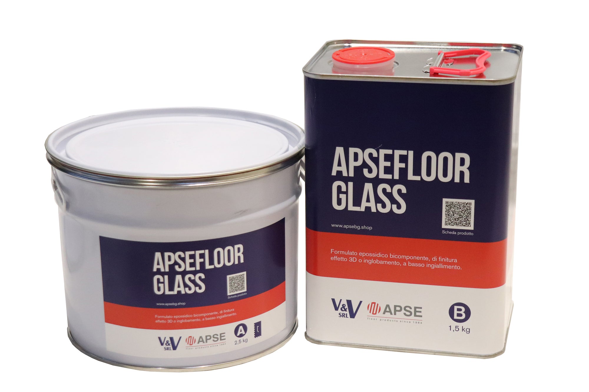 APSEFLOOR GLASS autolivellante epossidico trasparente per colata o finitura